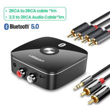 Load image into Gallery viewer, Bluetooth RCA Receiver 5.0 APT-X 3.5mm Jack Aux Wireless Adapter