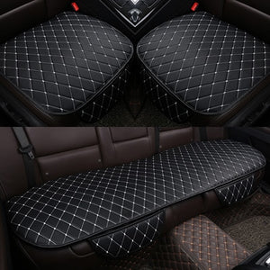 Universal Leather Car Seat Cover Cushion Front Rear Backseat Seat Cover Auto Chair Seat Protector Mat Pad Interior Accessories