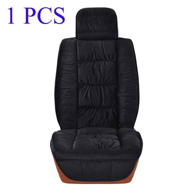 Warm Car Seat Cover Universal Winter Plush Cushion Faux Fur Material For Car Seat Protector Mat Car Interior Accessories